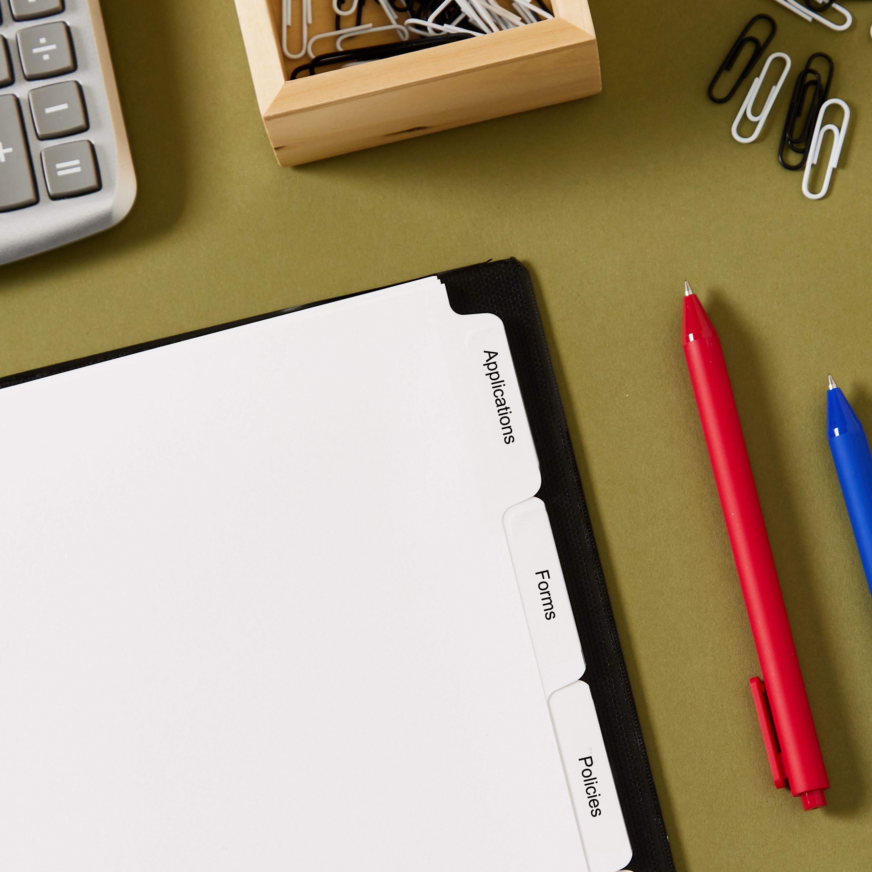 Avery Print & Apply Dividers 5 Tabs, 5 Sets (11421) | Avery